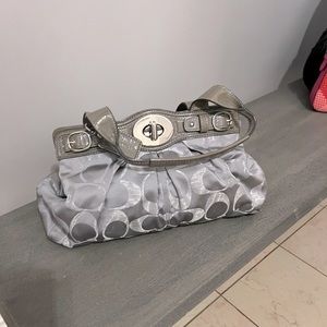 Coach silver purse